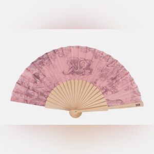 Christian Dior DIORIVIERA Pink Folding Fan Toile de Jouy Summer SEALED GWP RARE